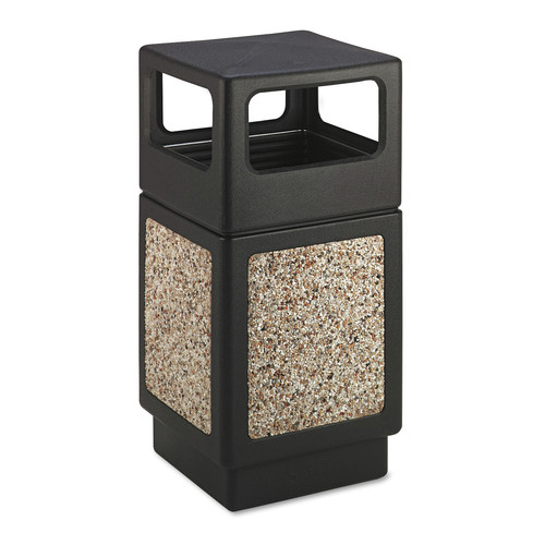 Indoor Waste Receptacles | Safco 9472NC Canmeleon 38-Gallon Side-Open Aggregate Panel Receptacles - Black image number 0