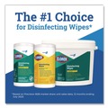Cleaning Cloths & Wipes | Clorox 15948 1-Ply 7 in. x 8 in. Disinfecting Wipes - Lemon Fresh, White (75/Canister) image number 9