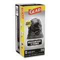 Drawstring & Kitchen Bags | Glad 78966 30 in. x 33 in. 1.05 mil 30 Gallon Three-Ply Drawstring Trash Bags - Black/Large (28/Box) image number 2
