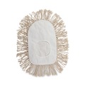 Mop Heads | Boardwalk BWK1491 17.5 in. x 13.5 in. Cotton Wedge Dust Mop Head - White image number 1