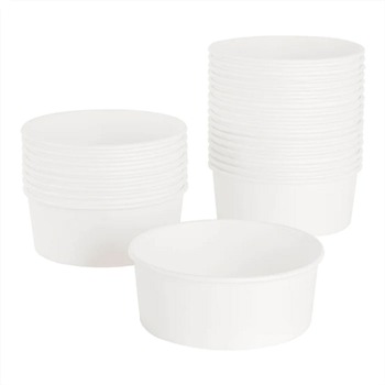 FOOD CONTAINERS PACKAGING | Karat FP-PSB32 6.5 in. x 2.4 in. 32 oz. Paper Food Bucket - White (360/Carton)
