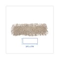 Mop Heads | Boardwalk BWK1024 24 in. x 3 in. Cotton Dust Mop Head - White image number 2