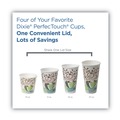 Cup Lids | Dixie D9542 10 oz. - 20 oz. Hot Cups Drink-Thru Dome Lids - White (100/Pack) image number 5