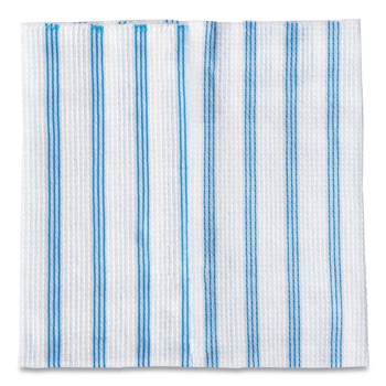 Rubbermaid Commercial HYGEN 2134283 12 x 12 Disposable Microfiber Cleaning Cloths - Blue/White Stripes (600/Carton)