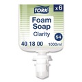 Soap Refills | Tork 401800 1L Refill Unscented Clarity Hand Soap - Clear (6/Carton) image number 2