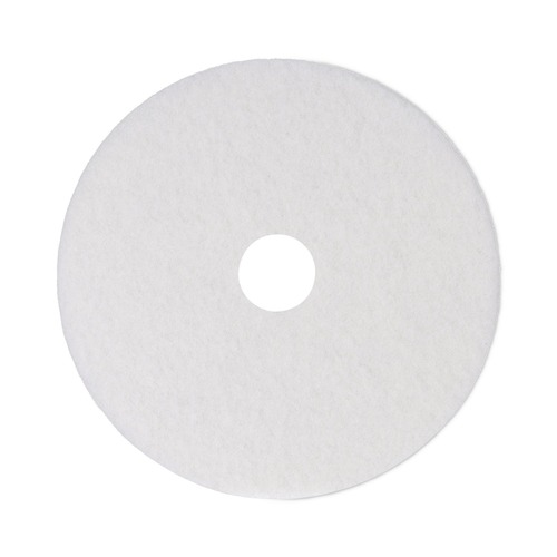 Floor Pads-Cleaning, Buffing & Polishing | Boardwalk BWK4014WHI 14 in. Diameter Polishing Floor Pads - White (5/Carton) image number 0