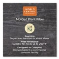 Food Containers & Lids | World Centric CT-SC-U2-LFP 8.7 in. x 6.5 in. x 2.1 in. 32 oz. Paper Fiber Containers - Natural (400/Carton) image number 2