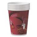 Cups | SOLO OF8BI-0041 8 oz. Paper Bistro Design Hot Drink Cups - Maroon (500/Carton) image number 1