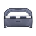 Toilet Seat Cover Dispensers | Boardwalk TS510SBBW 17.25 in. x 3.13 in. x 11.75 in. Toilet Seat Cover Dispenser - Smoke Black image number 1