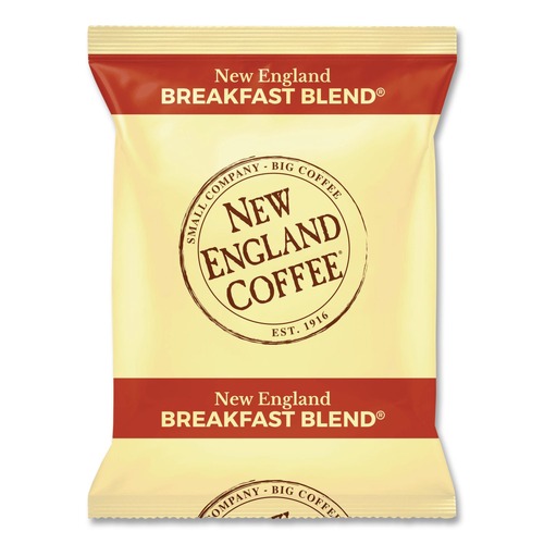 Coffee - Caffeinated | New England Coffee 026260 2.5 oz. Coffee Portion Packs - Breakfast Blend (24/Carton) image number 0
