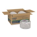 Plates | Dixie SXP9PATH Pathways Soak Proof Shield 8.5 in. Paper Plates - Green/Burgundy (125/Pack) image number 1