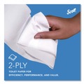 Toilet Tissues | Scott 03148 3.55 in. x 1000 ft. 2-Ply Essential JRT Jumbo Roll Septic Safe Tissue - White (4 Rolls/Carton) image number 5