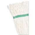 Mop Heads | Boardwalk BWK502WHEA 5 in. Super Loop Cotton/Synthetic Fiber Wet Mop Head - Medium, White image number 2