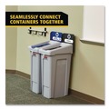 Indoor Waste Receptacles | Rubbermaid Commercial 2171554 Slim Jim 33 gal 1-Stream Landfill Resin Recycling Station - Gray image number 3