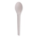 Disposable Spoons | Eco-Products EP-S013-W Plantware 6 in. Spoon Compostable Cutlery - White (1000/Carton) image number 1