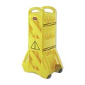 Barriers | Rubbermaid Commercial FG9S1100YEL 13 ft x 40 in. Plastic Portable Mobile Safety Barrier - Yellow image number 1