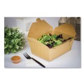 Food Containers & Lids | GEN KS10123 Reclosable 110 oz. Paper Take-Out Box - Kraft (160/Carton) image number 4