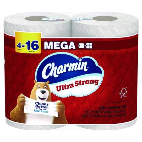 Dusting Wipes | Charmin 80730324 2-Ply Septic Safe Ultra Strong Bathroom Tissue - White (8/Carton) image number 0