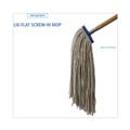 Mop Heads | Boardwalk BWKCM22024 24 oz. Lie-Flat Head Cotton Fiber Mop Heads - White (12/Carton) image number 5