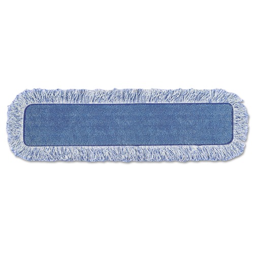 Mop Heads | Rubbermaid Commercial FGQ41600BL00 18 in. Nylon/Polyester Microfiber High Absorbency Mop Pad - Blue (6/Carton) image number 0