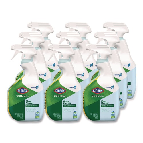 Disinfecting & Cleaning Solutions | Clorox 60277 Clorox Pro EcoClean 32 oz. Spray Bottle Glass Cleaner - Unscented (9/Carton) image number 0