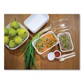 Food Containers & Lids | Eco-Products EP-SCRC16LID WorldView 7.5 in. x 5 in. x 1.6 in. Plastic 100 Percent Recycled Content Lid - Clear (400/Carton) image number 2