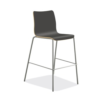 CHAIRS STOOLS | HON HRUCK5L.S.PR8 Ruck 30 in. Seat Height Supports Up to 300 lbs. Laminate Stool - Charcoal Seat/Back, Silver Base