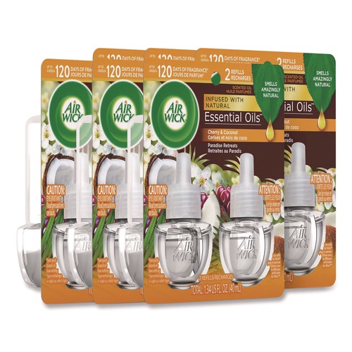 Metered Dispenser Refills | Air Wick 62338-91110 0.67 oz Scented Oil Refills - Paradise Retreat (6/Carton) image number 0