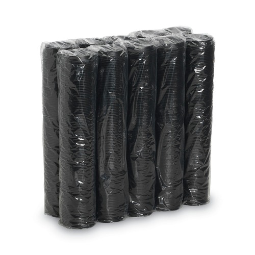 Cup Lids | Dixie D9542B 10 oz. - 20 oz. Cups Drink-Thru Plastic Lids - Black (1000/Carton) image number 0