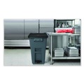 Indoor Waste Receptacles | Rubbermaid Commercial 1971956 50 Gallon Brute Step-On Rollouts - Metal/Plastic, Gray image number 4