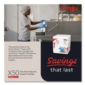 Perforated Roll & Hand Towels | WypAll 35025 X50 12-1/2 in. x 10 in. 1/4 Fold Cloths - White (26/Pack, 32 Packs/Carton) image number 5