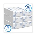 Perforated Roll & Hand Towels | Scott 04442 7.5 in. x 11.6 in. Slimfold Towels - White (90/Pack, 24 Packs/Carton) image number 1
