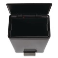 Indoor Waste Receptacles | Rubbermaid 2112520 Elite Step-On Trash Can 12 gal Metal Charcoal Stainless Steel/Black image number 3