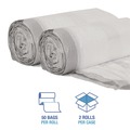 Drawstring & Kitchen Bags | Boardwalk BWK1DK100 13 Gallon 24 in. x 28 in. Drawstring Kitchen Bags - White (50 Bags/Roll, 2 Rolls/Carton) image number 5