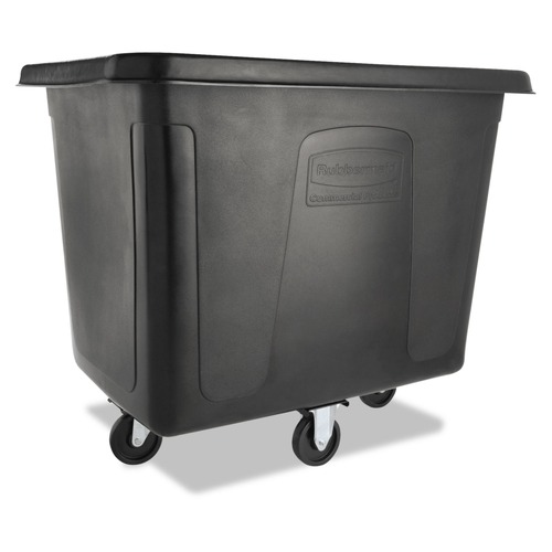 Carts & Trucks | Rubbermaid Commercial FG461600BLA 119.7 gal. 500 lbs. Capacity Plastic/Metal Cube Truck - Black image number 0