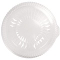 Food Containers & Lids | Handi-Foil 4012DL 12 in. Diameter Embossed Plastic Dome Lids Fits 4012/4013 - Clear (25/Carton) image number 1