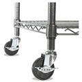 Racks & Shelving | Alera ALESW604818BA 48 in. x 18 in. x 72 in. NSF Certified 4-Shelf Wire Shelving Kit with Casters - Black Anthracite image number 3