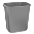 Indoor Waste Receptacles | Rubbermaid Commercial FG295500BLA 3.5-Gallon Rectangular Deskside Wastebasket - Black image number 1