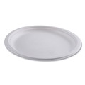 Plates | Eco-Products EP-P005NFA Vanguard 10 in. Diameter Renewable and Compostable Sugarcane Plates - White (500/Carton) image number 3