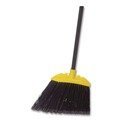 Brooms | Rubbermaid Commercial FG638906BLA Jumbo Smooth Sweep 46 in. Handle Angled Broom - Black/Yellow image number 2