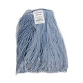 Mop Heads | Boardwalk BWK2016B #16 Cut-End Standard Head Cotton/Synthetic Fiber Mop Head - Blue (12/Carton) image number 1