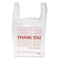 T-Sacks & Thank You Bags | Inteplast Group THW1VAL 11-1/2 in. x 21 in. Polyethylene Thank You Handled T-Shirt Bags - White (900/Carton) image number 0