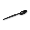 Disposable Spoons | Dixie TH53C7 Individually Wrapped Heavyweight Polystyrene Teaspoons - Black (1000/Carton) image number 2