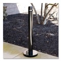 Smoking Receptacles | Rubbermaid Commercial FGR1BK 4 in. x 41 in. 0.9 gal. Round Steel Smoker's Pole - Black image number 2