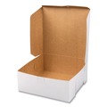 Bakery Boxes & Containers | SCT SCH 0973 10 in. x 10 in. x 4 in. Non-Window Paper Bakery Boxes - White (100/Carton) image number 1
