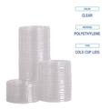 Cup Lids | Boardwalk BWKPET912STRAWPK 9 oz. to 12 oz. Crystal-Clear Cold Cup Straw-Slot Lids - Clear (100/Pack) image number 5