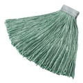 Mop Heads | Rubbermaid Commercial FGF13700GR00 24 oz. Non-Launderable Cotton/Synthetic Cut-End Wet Mop Heads - Green image number 0
