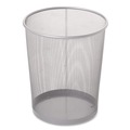 Indoor Waste Receptacles | Rubbermaid Commercial FGWMB20SLV 5 Gallon Steel Mesh Wastebasket - Silver image number 0