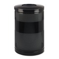 Indoor Waste Receptacles | Rubbermaid Commercial FGS55ETBKPL 51 gal. Classics Perforated Steel Open Top Receptacle - Black image number 0