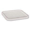 Cleaning Cloths & Wipes | Pactiv Corp. 6SFLY EarthChoice Recycled PET Container Lid, for 6-in Square RPET Containers, 6.25 x 0.39 x 6.25, Clear, Plastic, 360/Carton image number 0